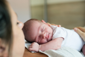 Birthmother And Newborn At The Hospital