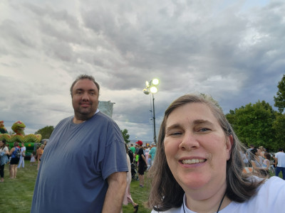 Having fun at a community festival